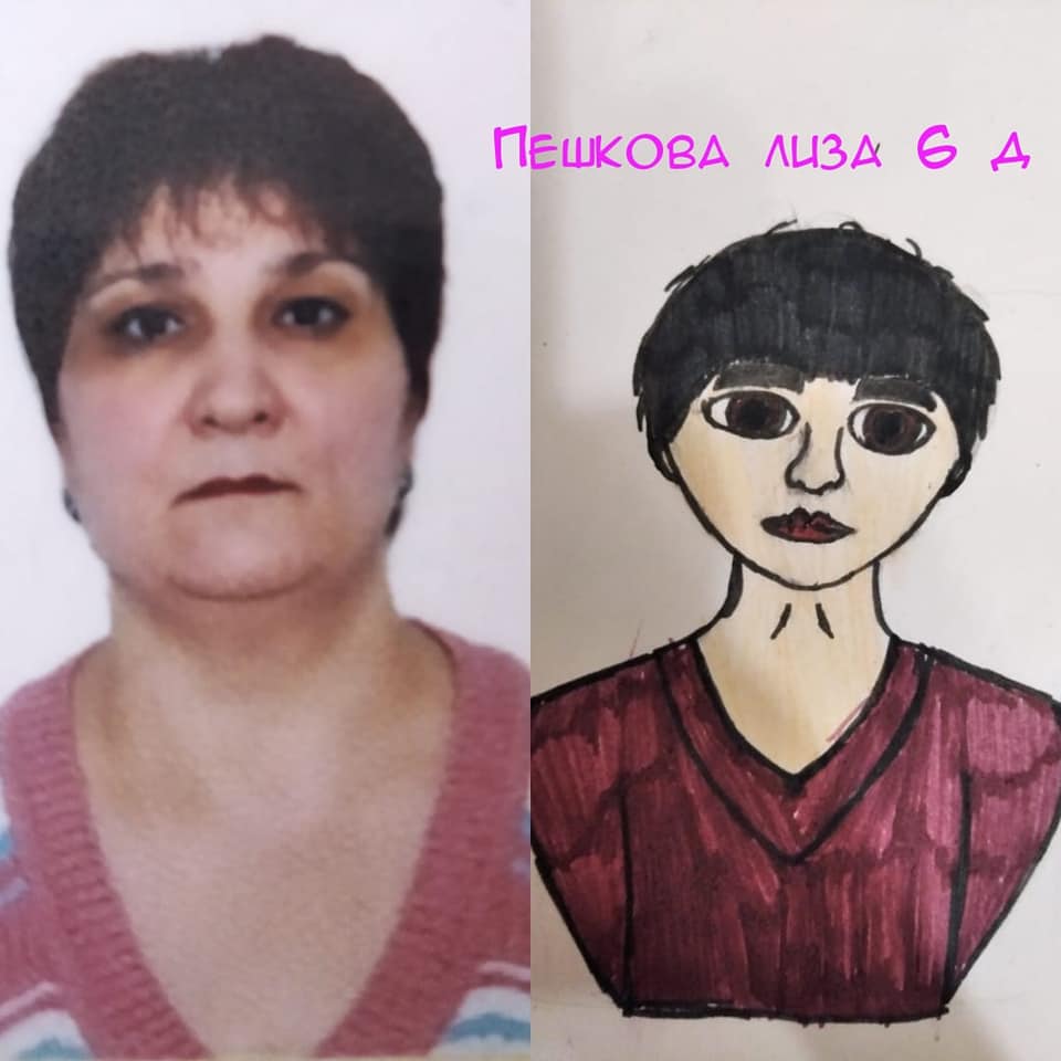 "Әжелердің портреттері" балалар суреттерінің көрмесі жалғасуда. Выставка рисунков детей "Портреты бабушек" продолжается.