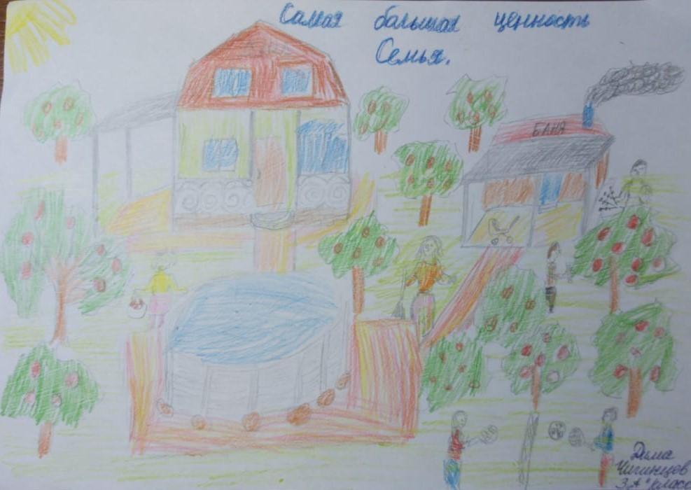 3-сынып оқушыларының "Ең үлкен құндылық - Менің отбасым"тақырыбындағы жұмыстарының көрмесі. Выставка работ учащихся 3-х классов на тему: "Самая большая ценность - моя семья".