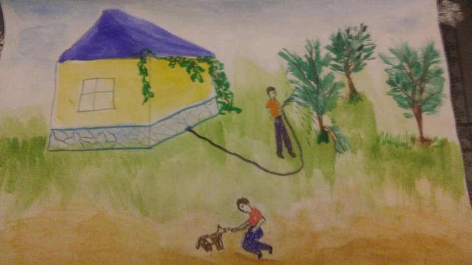 "Мейірімді болу жақсы"тақырыбындағы мектеп сурет байқауы. Школьный конкурс рисунков на тему "Быть добрым хорошо"