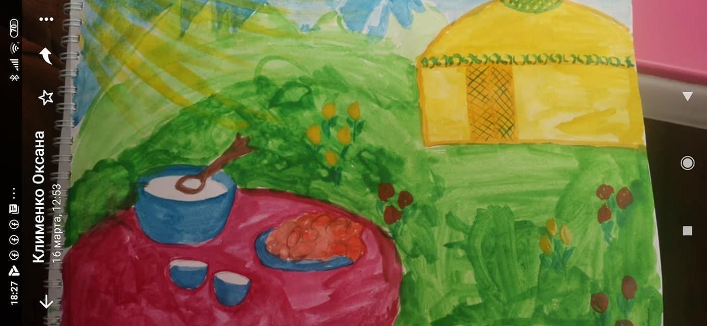 1 А сынып оқушылары Наурыз мерекесіне суреттер дайындады. Ребята  1 А класса подготовили рисунки к празднику Наурыз.