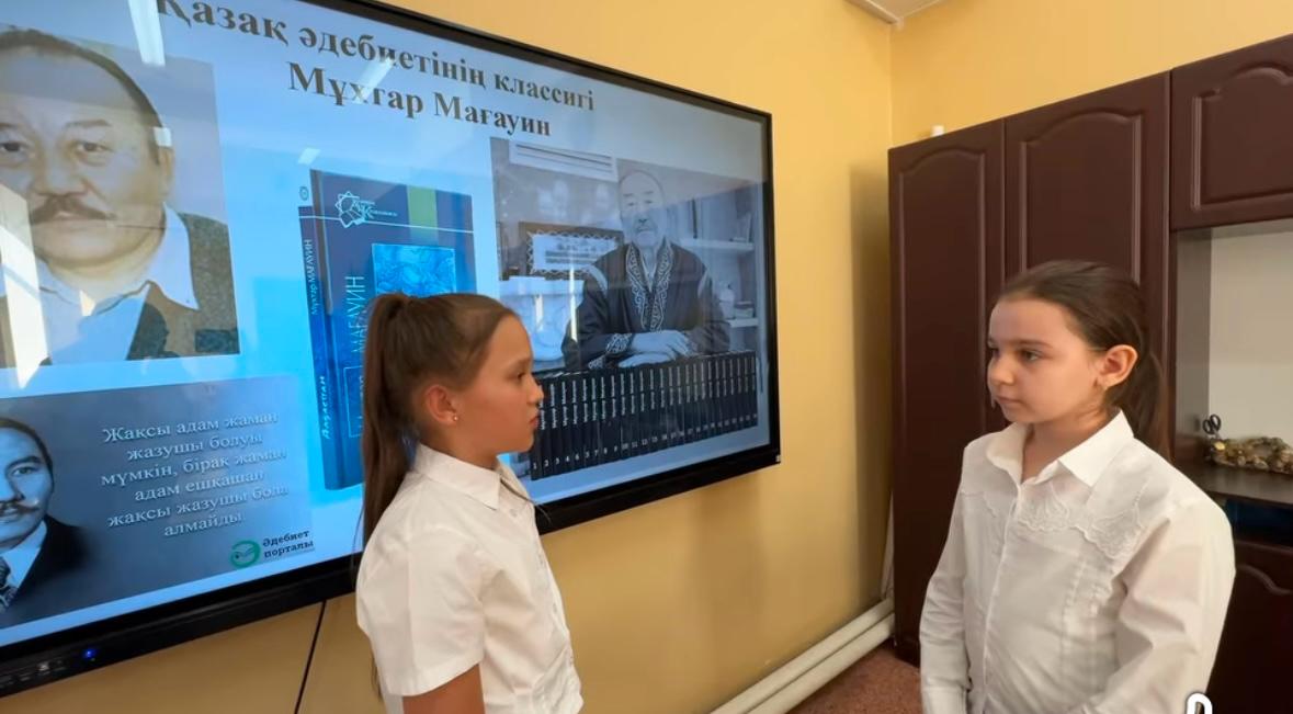 “Қазақ тілінде сөйлейік!” тілдік портфель жобасы.  “Давайте говорить по-казахски!" итоги проекта языкового портфеля.
